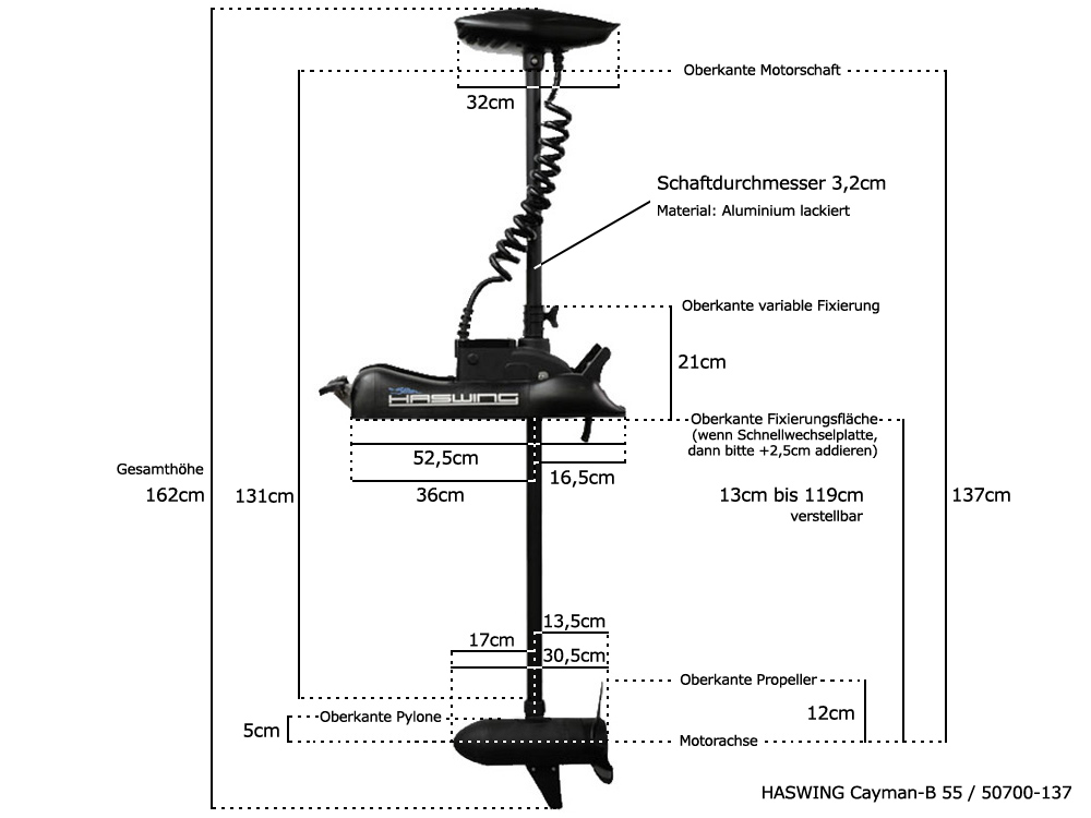 Haswing Cayman-B 55 / 660W 12V / 137cm As