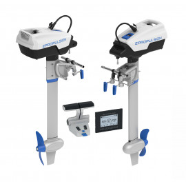 ePropulsion Spirit 1.0 EVO Long Shaft Dual Motor Set, compleet met dubbele afstandsbediening